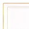 Smarty Had A Party 6.5" White with Gold Square Edge Rim Plastic Appetizer/Salad Plates (120 Plates), 120PK 516G-CASE - alternate 1